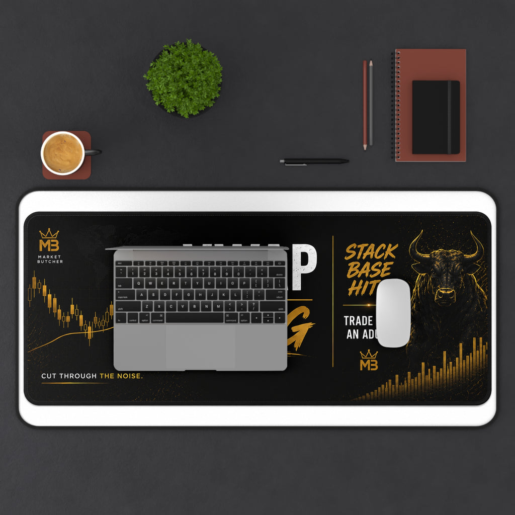 VWAP IS KING™ Premium Trading Desk Mat | Extended Mouse Pad | Market Butcher Collection 001